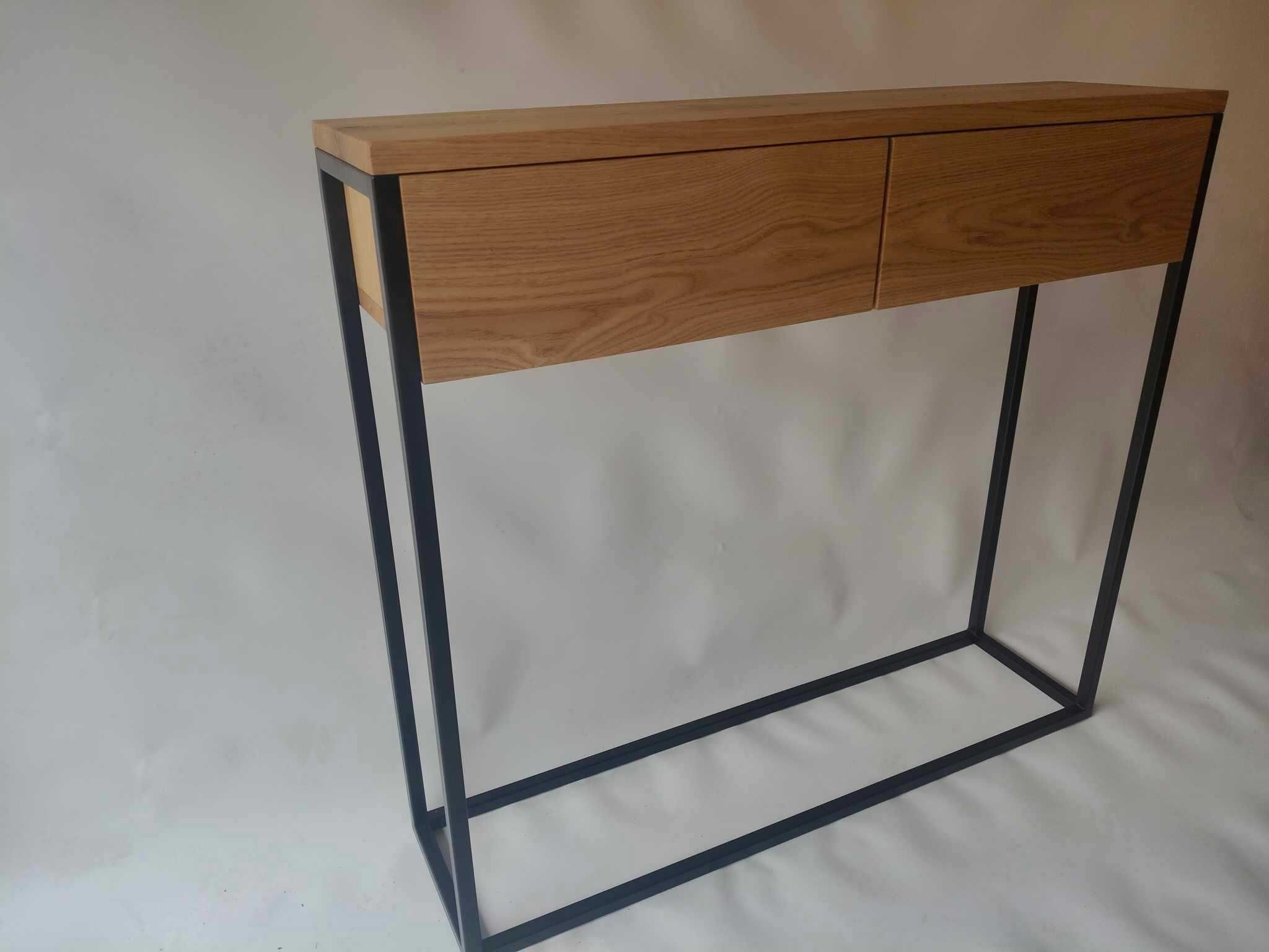 Konsolka dębowa LOFT 100x30x90