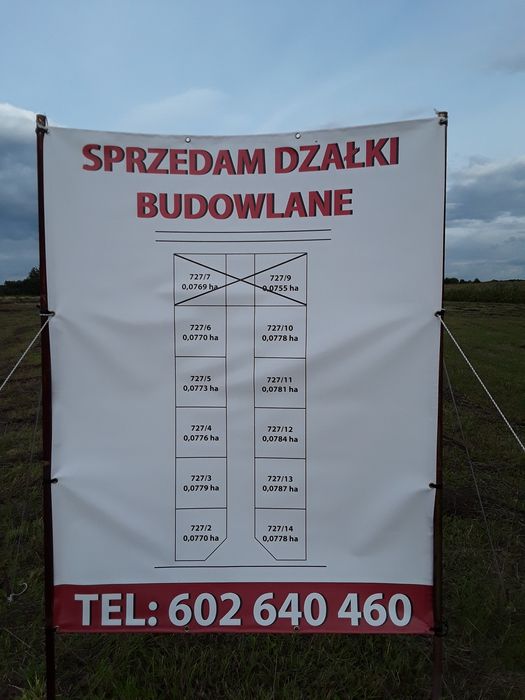 Działki budowlane ul Polna w Tarnobrzeg oś Zakrzów