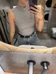 Obcisłe body w paski bluzka półgolf H&M S