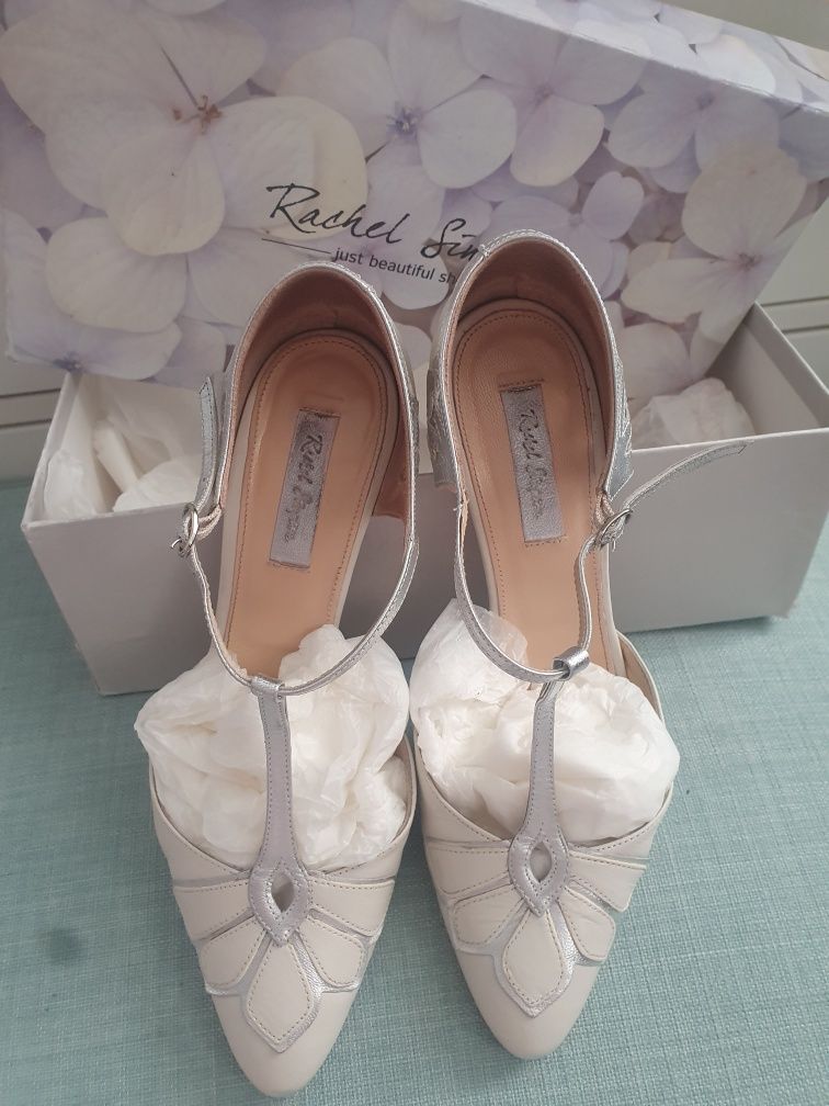 Buty ślubne taneczne Rachel Simpson Gardenia 100% skóra