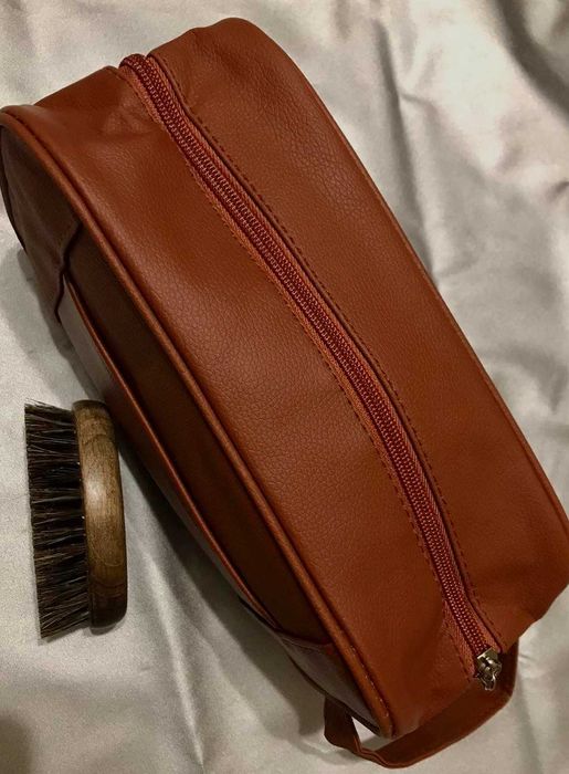 Чоловіча косметичка, органайзер екошкіра преміум + У ПОДАРУНОК ЩІТКА