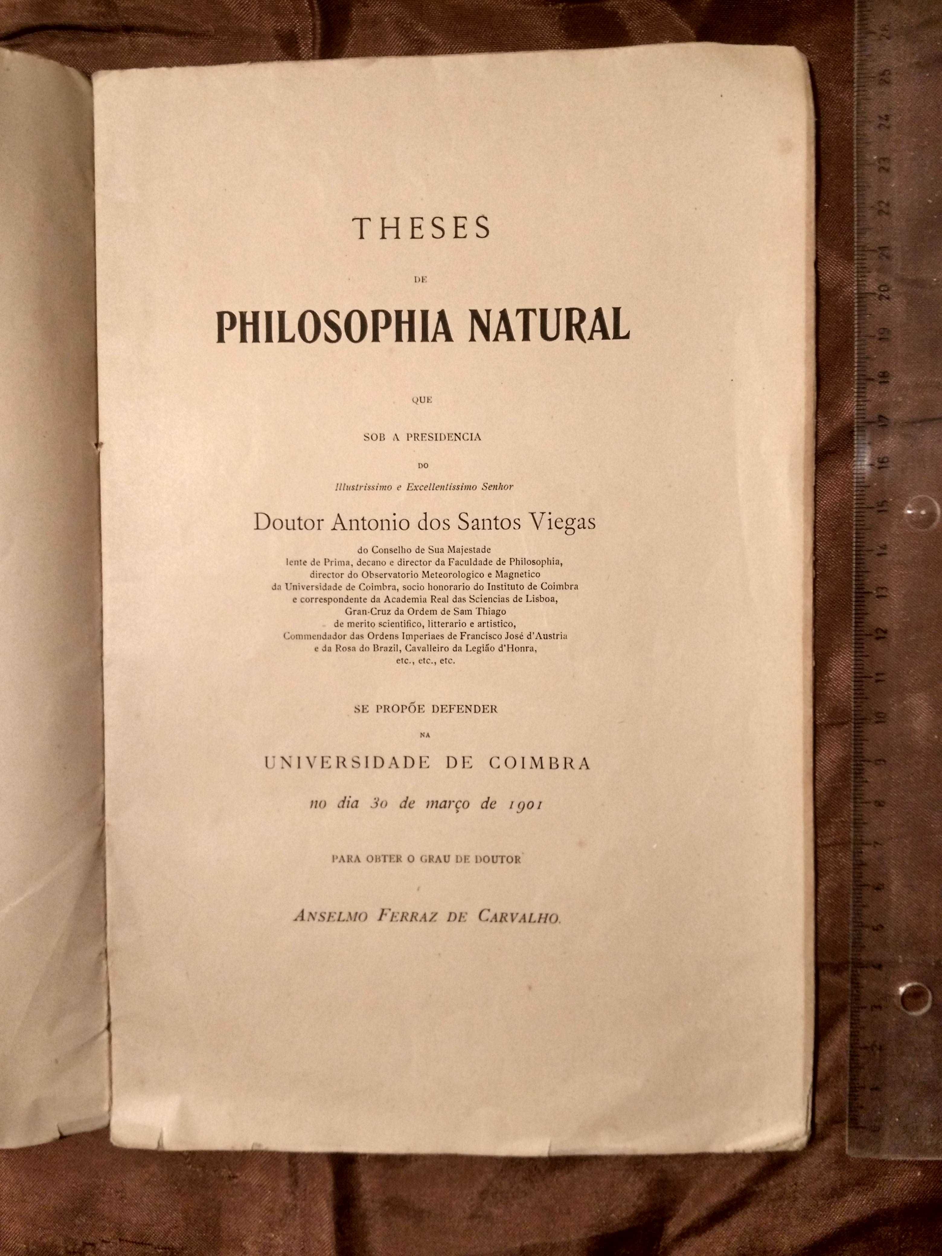 Theses de Philosophia Natural - Universidade de Coimbra - 1901