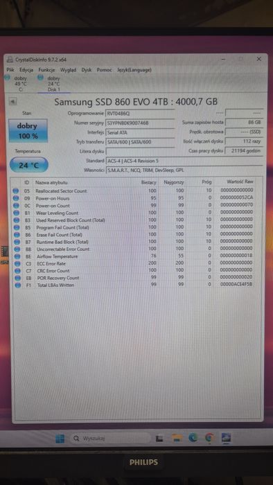 Dysk ssd 860evo 4TB