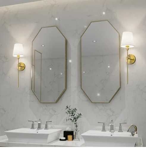 2x Candeeiro de parede Classic Elegance na cor dourado