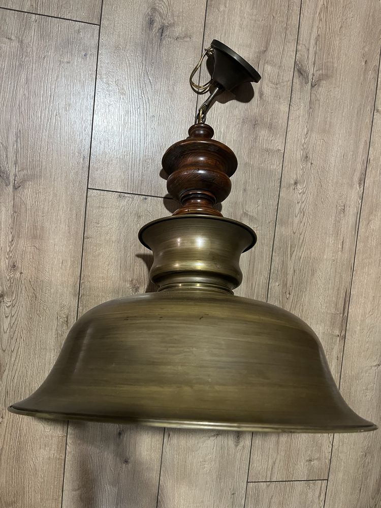 Lampa miedziana duża, średnica 50 cm