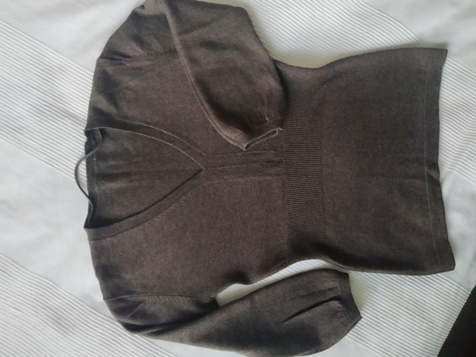 Sweter damski PREMIUM brązowy rozm. M, C&A  100% wełna