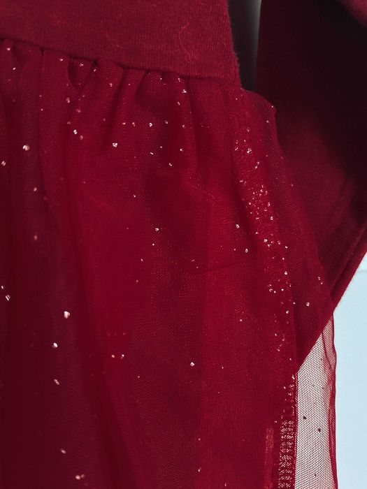 Sukienka 104 tiul czerwona bawełna święta walentynki