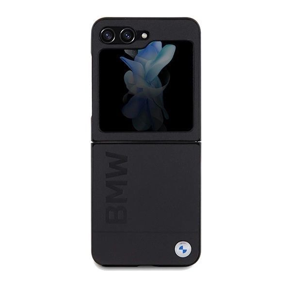 Etui BMW Leather Hot Stamp na Samsung Galaxy Z Flip 5 - czarne