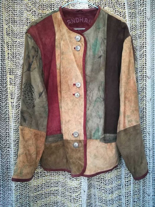 Замшевый пиджак куртка из натуральной кожи