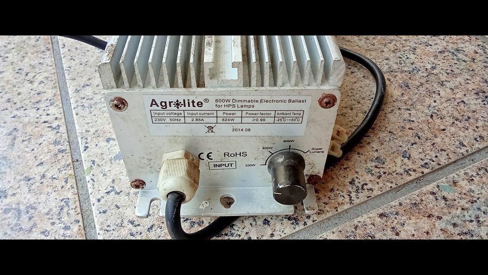 Balastro 600w regulável