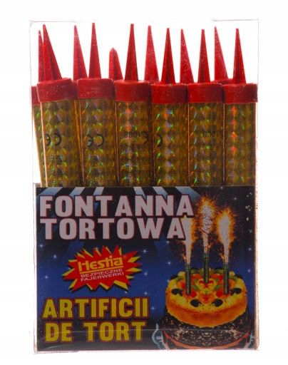 Fontanna Tortowa Świeczka 12Cm Na Tort Raca 12Szt