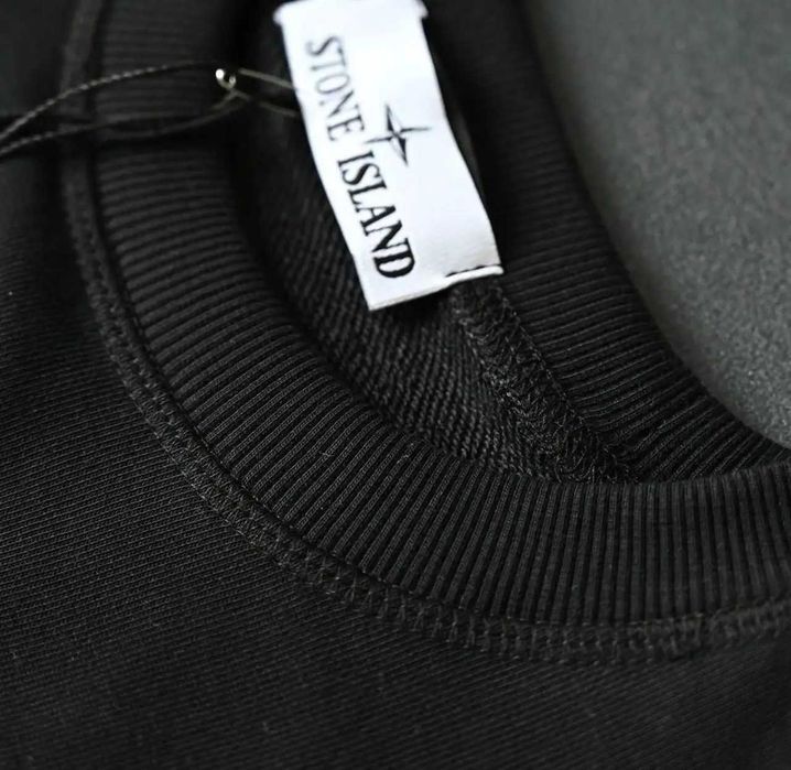 Черная кофта свитшот новый свитер Стон Айленд / Stone Island кофта