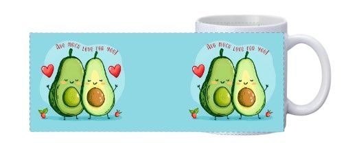 Kubek Walentynki avocado miłość na prezent ona i on