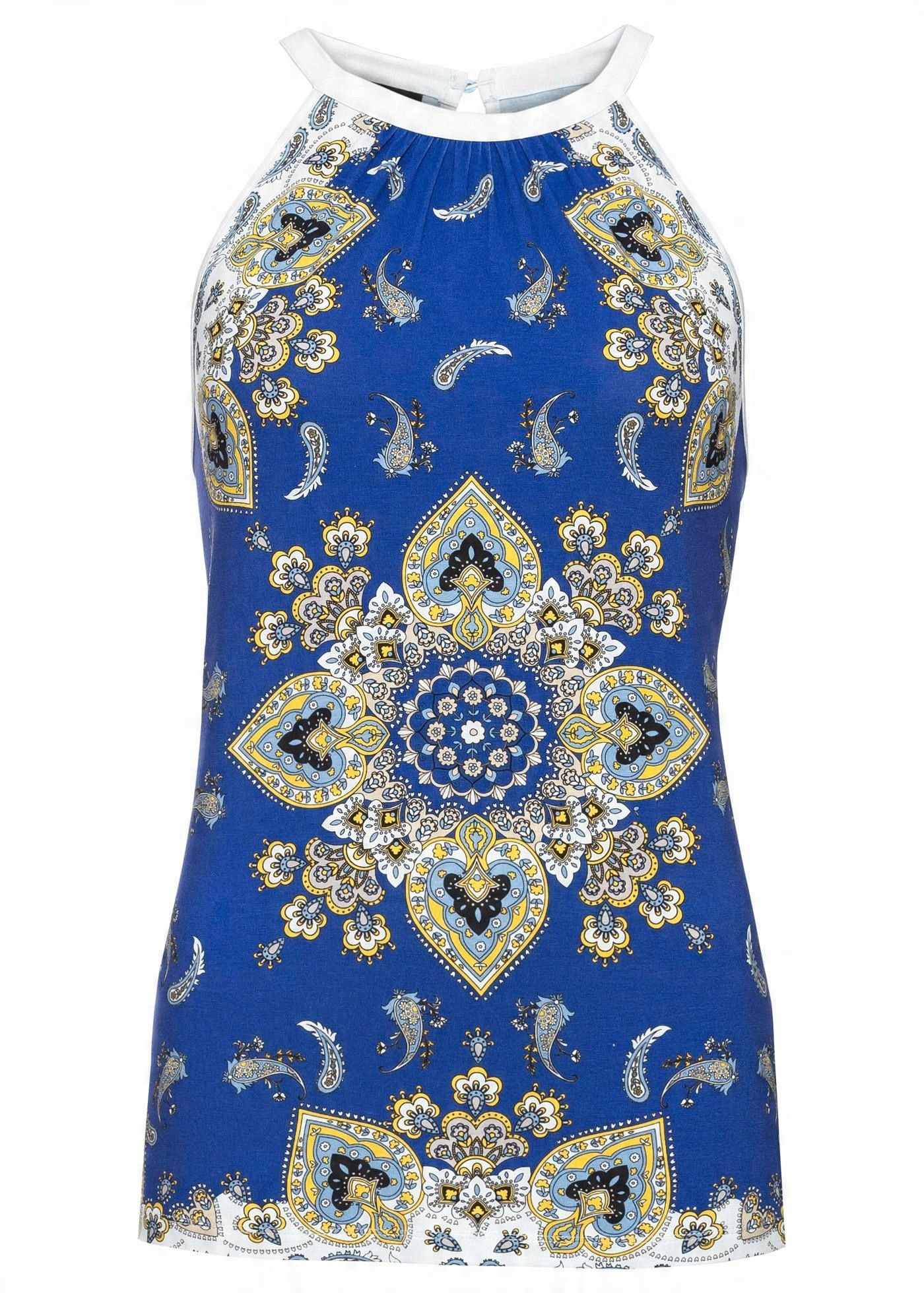 B.P.C top wzorzysty letni z nadrukiem r.48/50