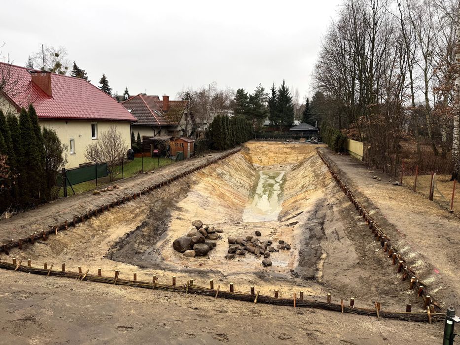 Kopanie stawów - Koparki long reach! Roboty Ziemne