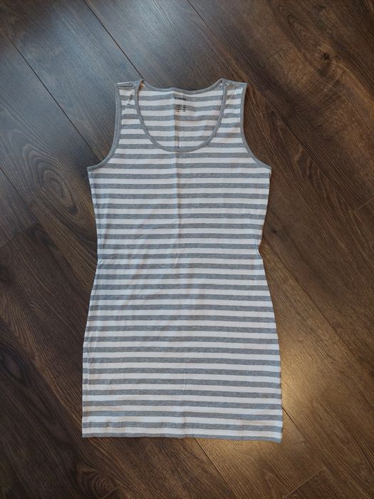 Sukienka mini letnia w pasy 36