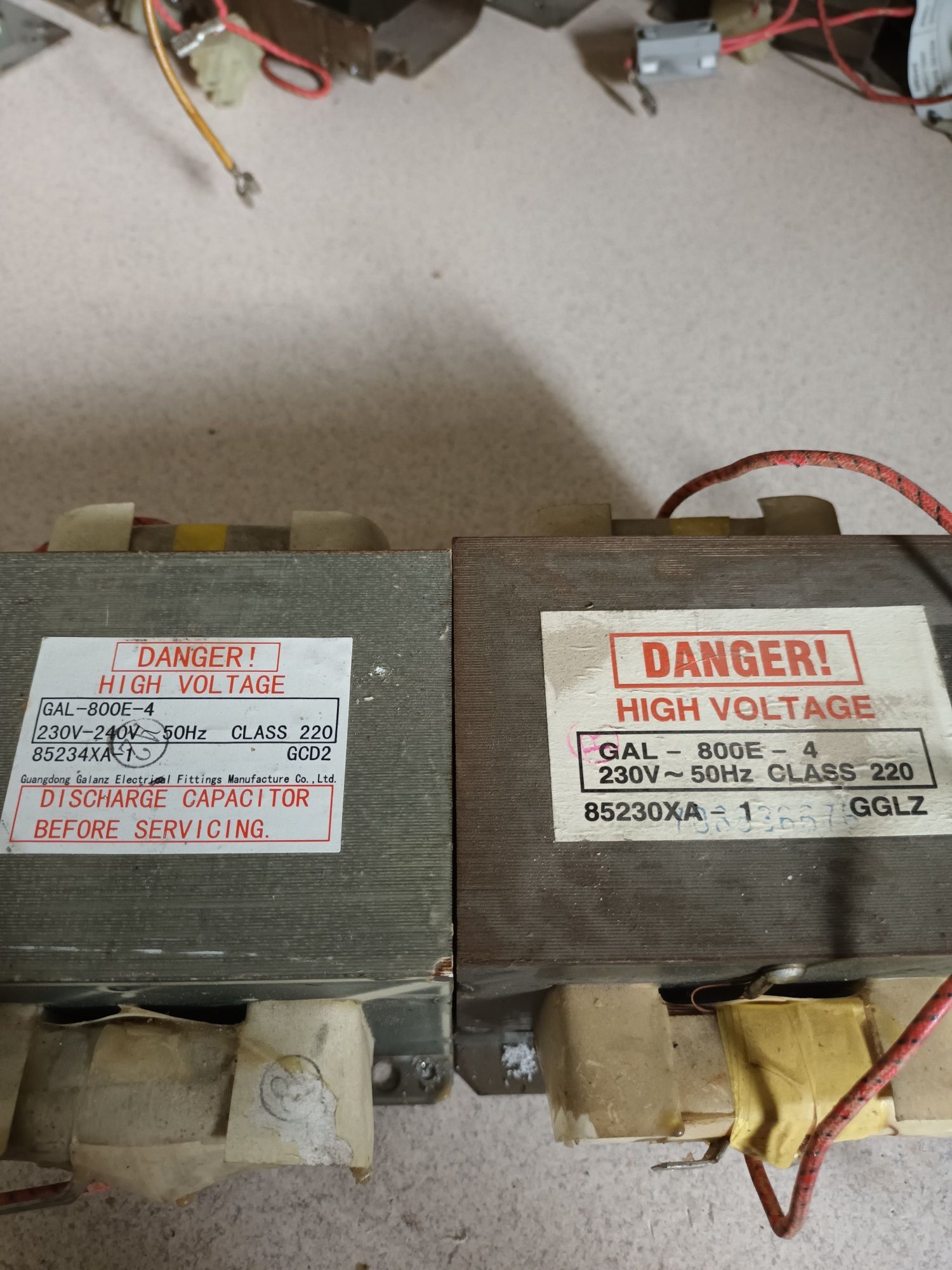 Transformator GAL-800E -4 800W 2 sztuki mikrofalówka zgrzewarka