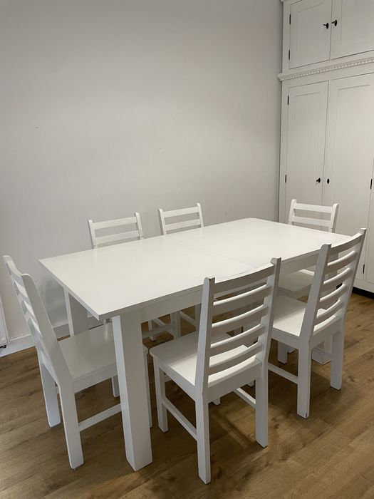 Stół drewniany rozkładany  dł.160-200xszer.90xgł.80 + krzesła GRATIS