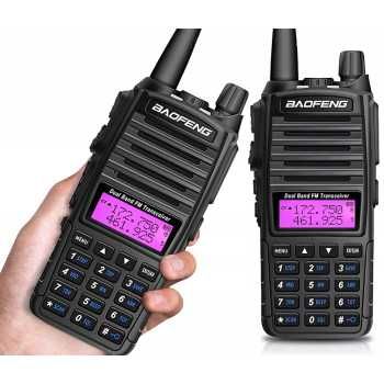 Krótkofalówki Baofeng UV82 2 sztuki Rozblokowane skanery Policja Straż