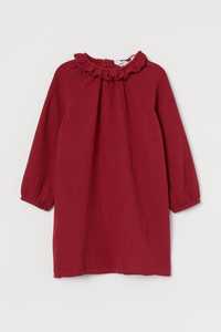 Hm H&M Kids exclusive sukienka elegancka czerwona wyjściowa 122