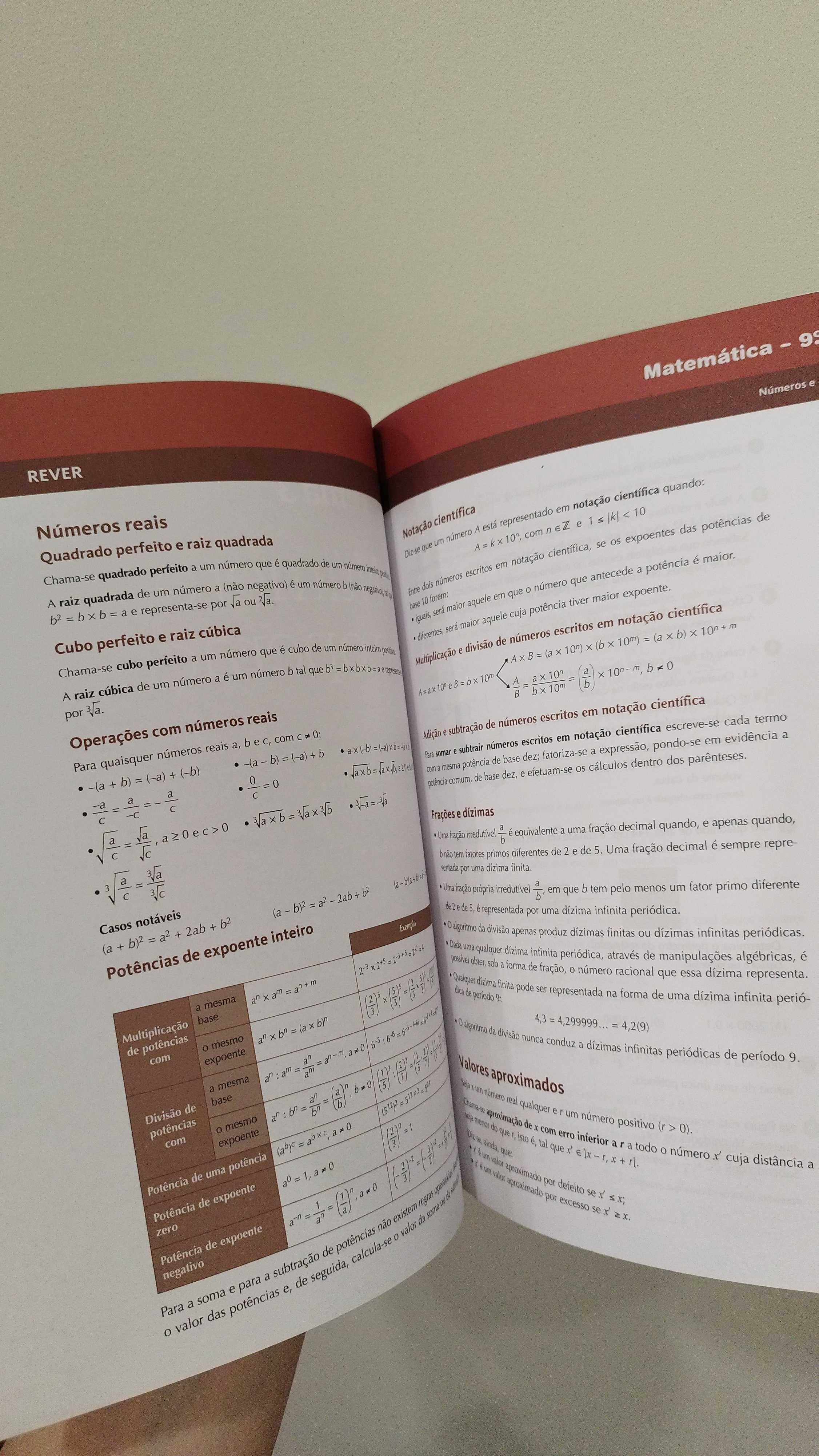 livro resumos matemática 9° ano