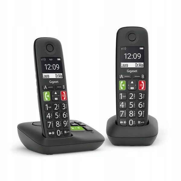 Telefon Bezprzewodowy Gigaset E290 Duo Czarny