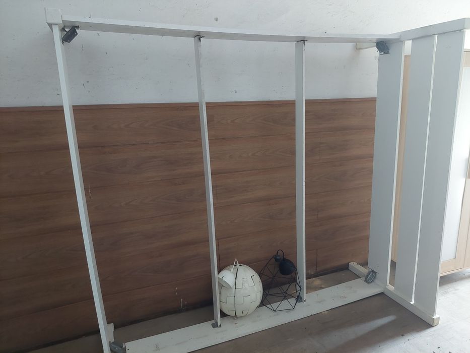 Łóżko 220 cm duże, biale, impregnat 25 l