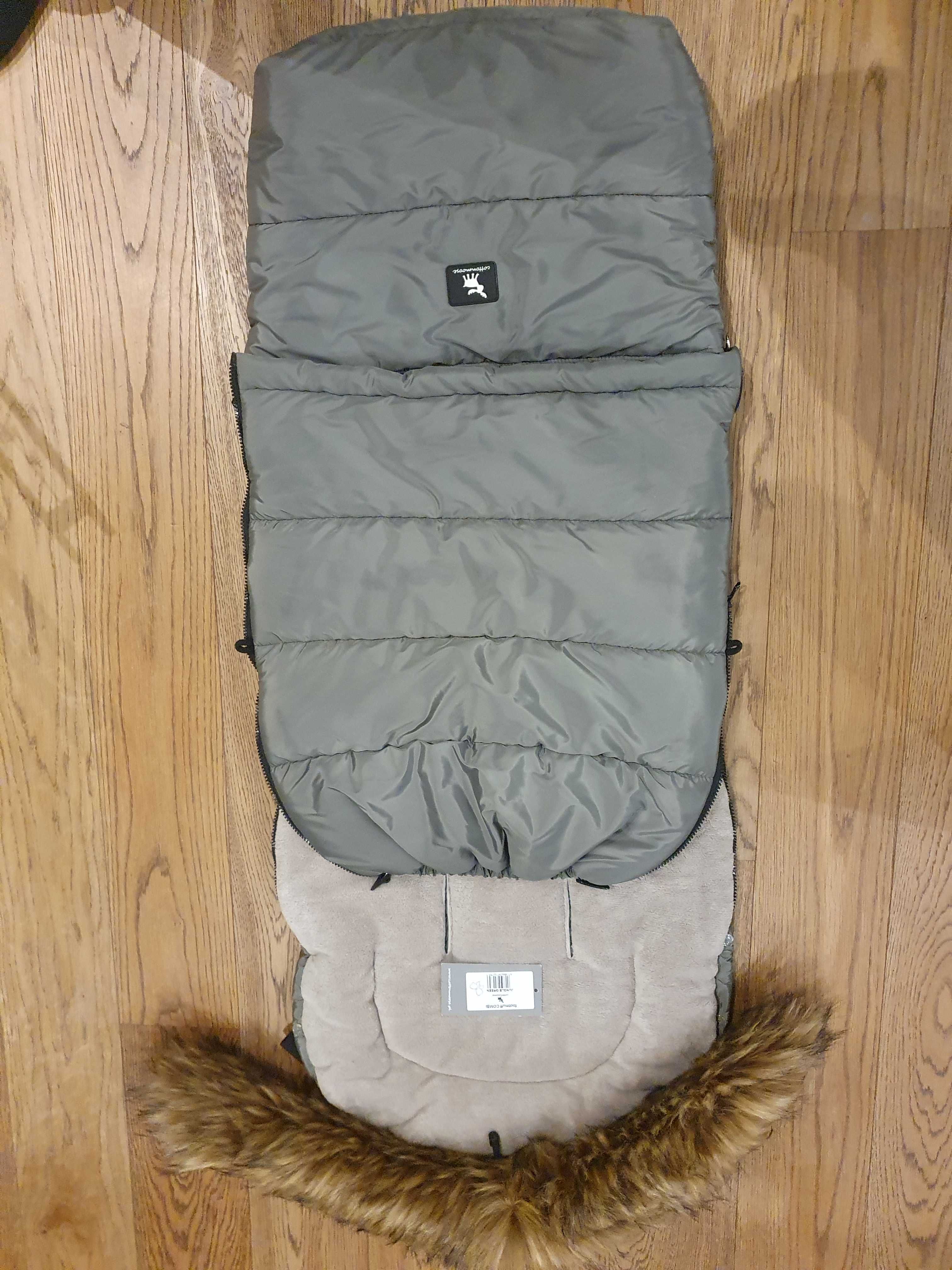 Śpiworek zimowy do wózka, Cottonmoose, model Combi, Jungle green