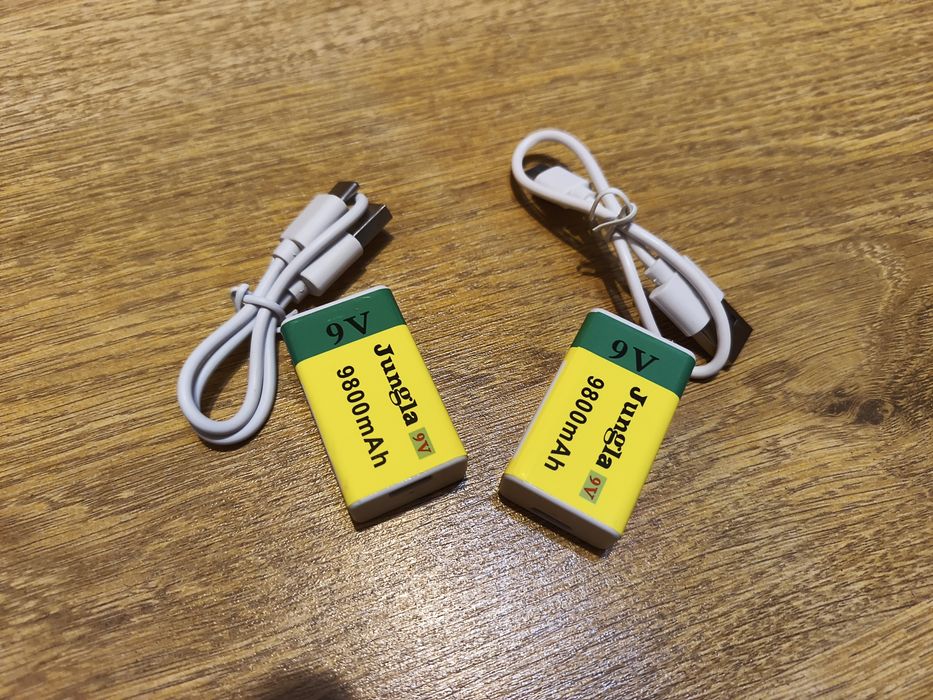 Bateria 9v akumulator ładowanie USB C