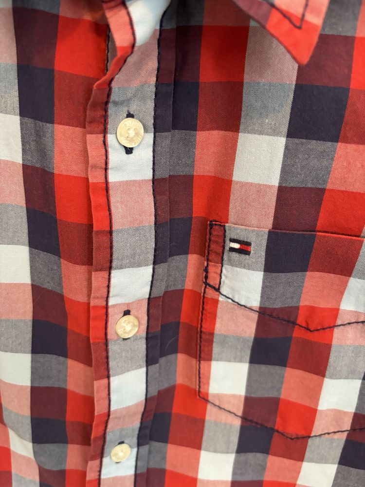 Koszula w kratę Tommy Hilfiger 104-110 oryginalna