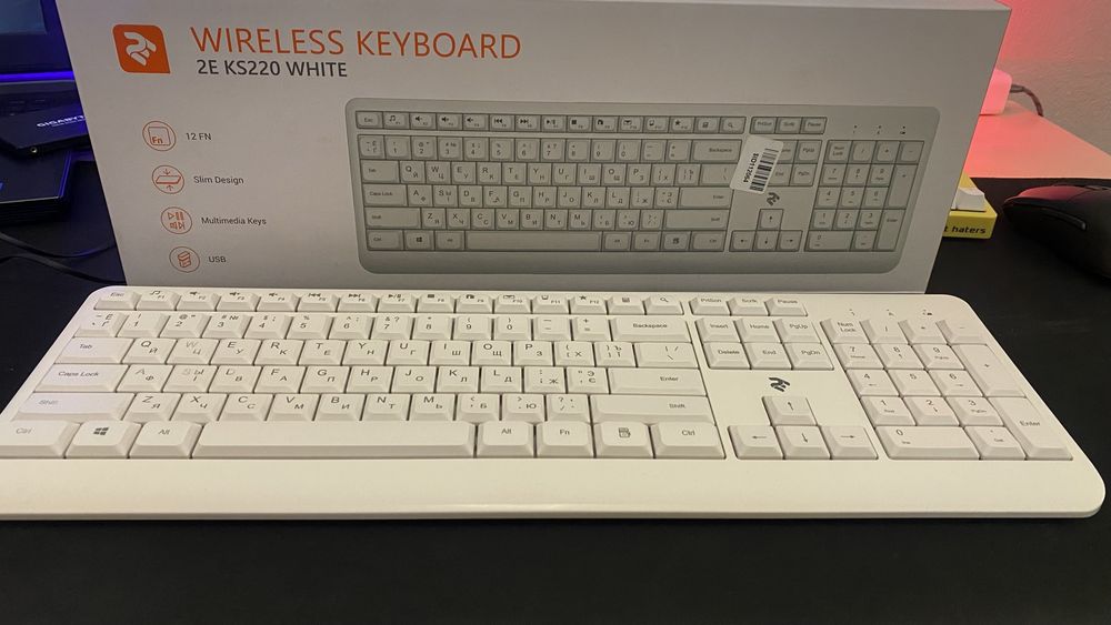 Клавіатура бездротова 2E KS220