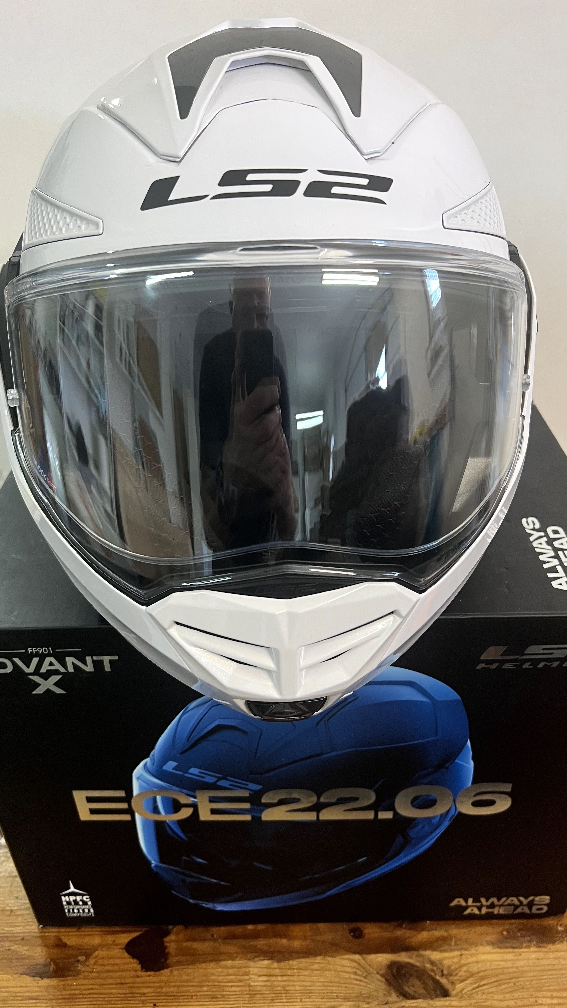 Kask LS2 ADVANT X BIAŁY rozmiar XL + Interkom CARDO Spirit HD