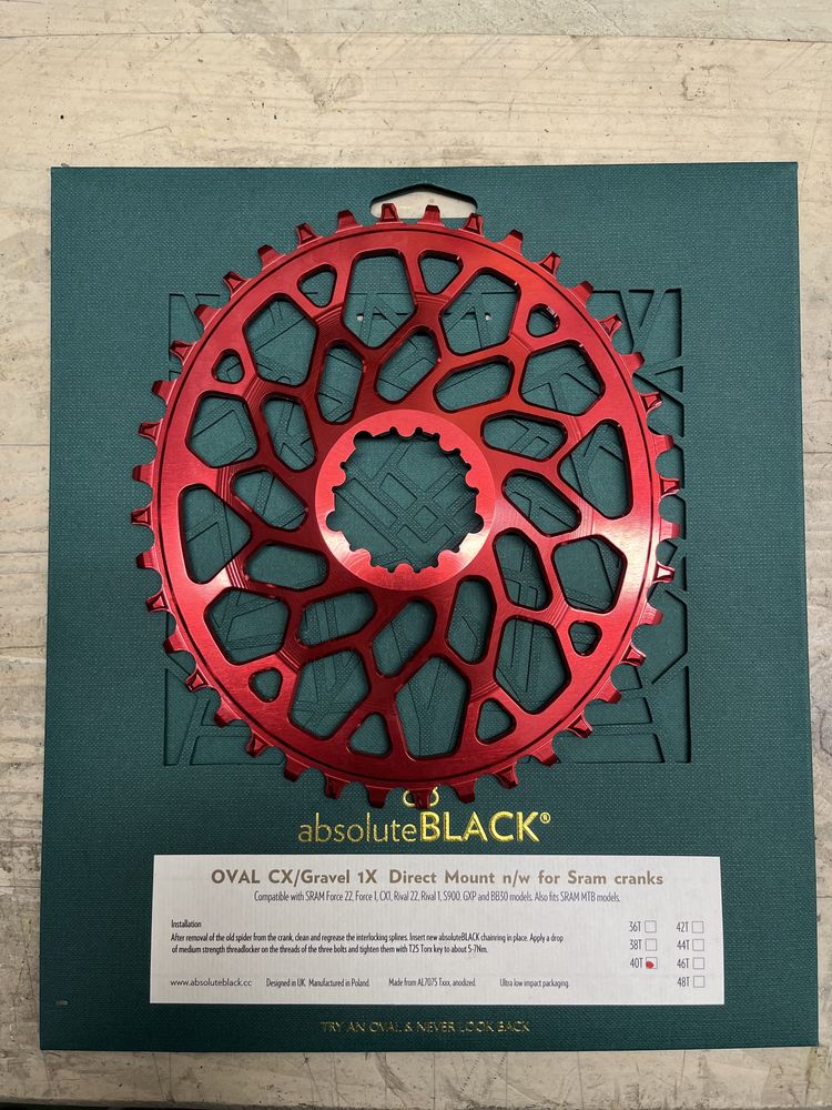 Zębatka Absolute Black 40T Direct Mount