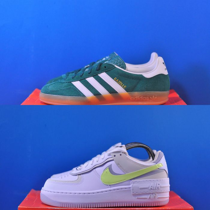 Кроссовки Adidas Gazelle In Green Nike Air Force 1 Shadow