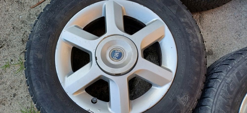 Koła felgi 15 fiat ulysse II 2 opony zimowe wywazone 205/65 r15 6mm