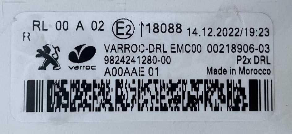 otica / luz diurna frontal DT peugeot 208 II / 2008 II . fase 1 . LED