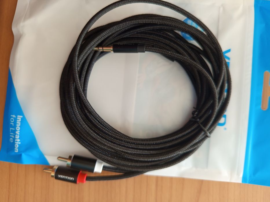 Кабель аудио 5м jack 3,5 - 2 RCA Vention