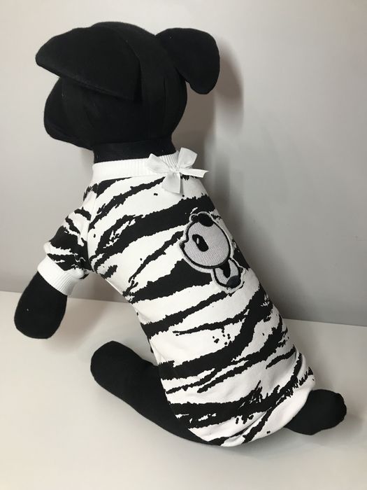 Modna bluza zebra ubranko dla psa typu york maltanczyk XS S
