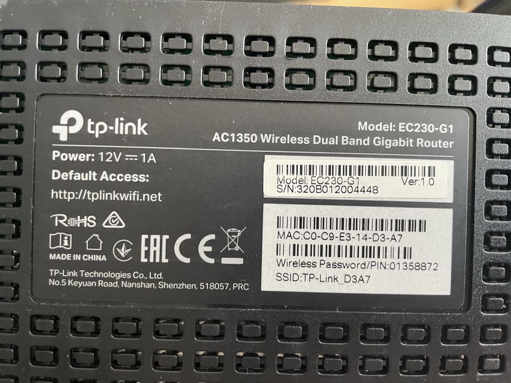 Router TP-LINK EC230-G1