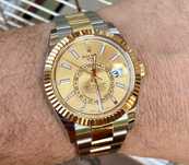 Rolex Sky-dweller dual color 18k gwarancja do 2026r