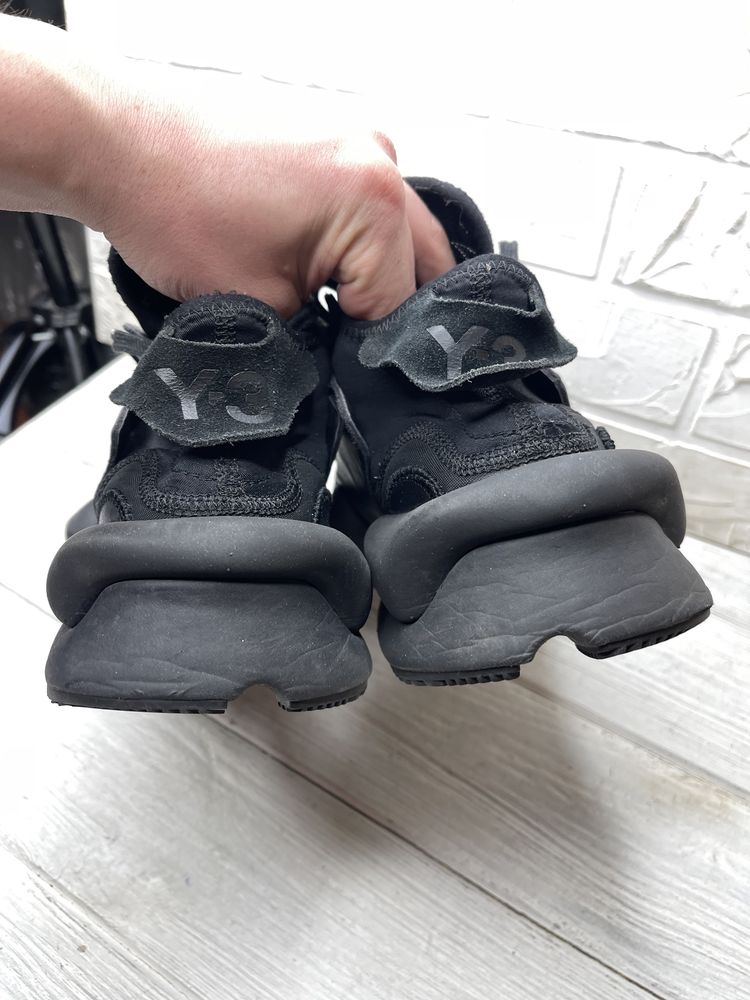 Крутейшие черные кроссовки adidas Y-3 Kaiwa Triple Black оригинал