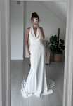Suknia slubna rybka satynowa elegancka asos