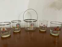 Copos e balde gelo - marcas whisky