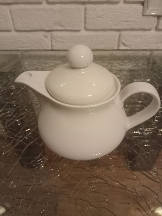 Imbryk biały ceramiczny