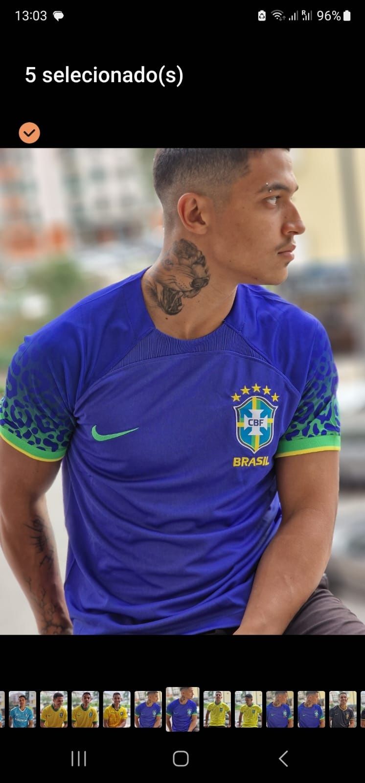 Camisa do Brasil Azul Copa lindíssima
