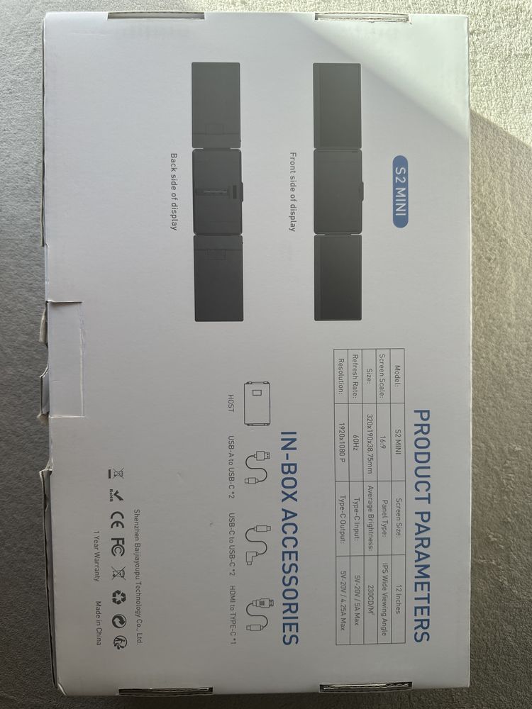 Extensor de Ecrã Portátil – S2 Mini (Triple Screen)