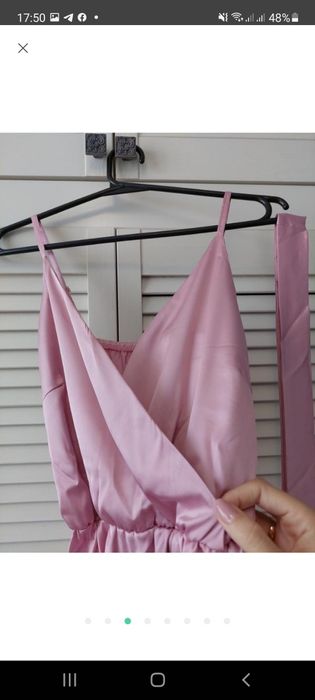 Шовкова сукня міді з поясом