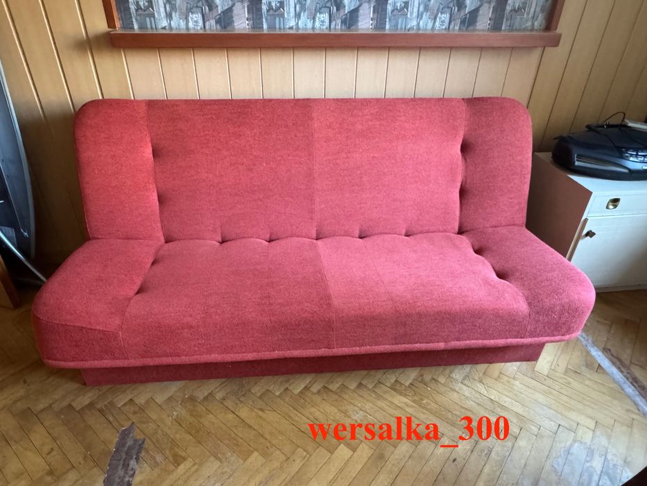 wersalka rozkładana bordowa