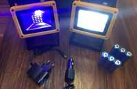 Ручной прожектор фонарик Bailong  100W на аккумуляторах, сети и авто!!