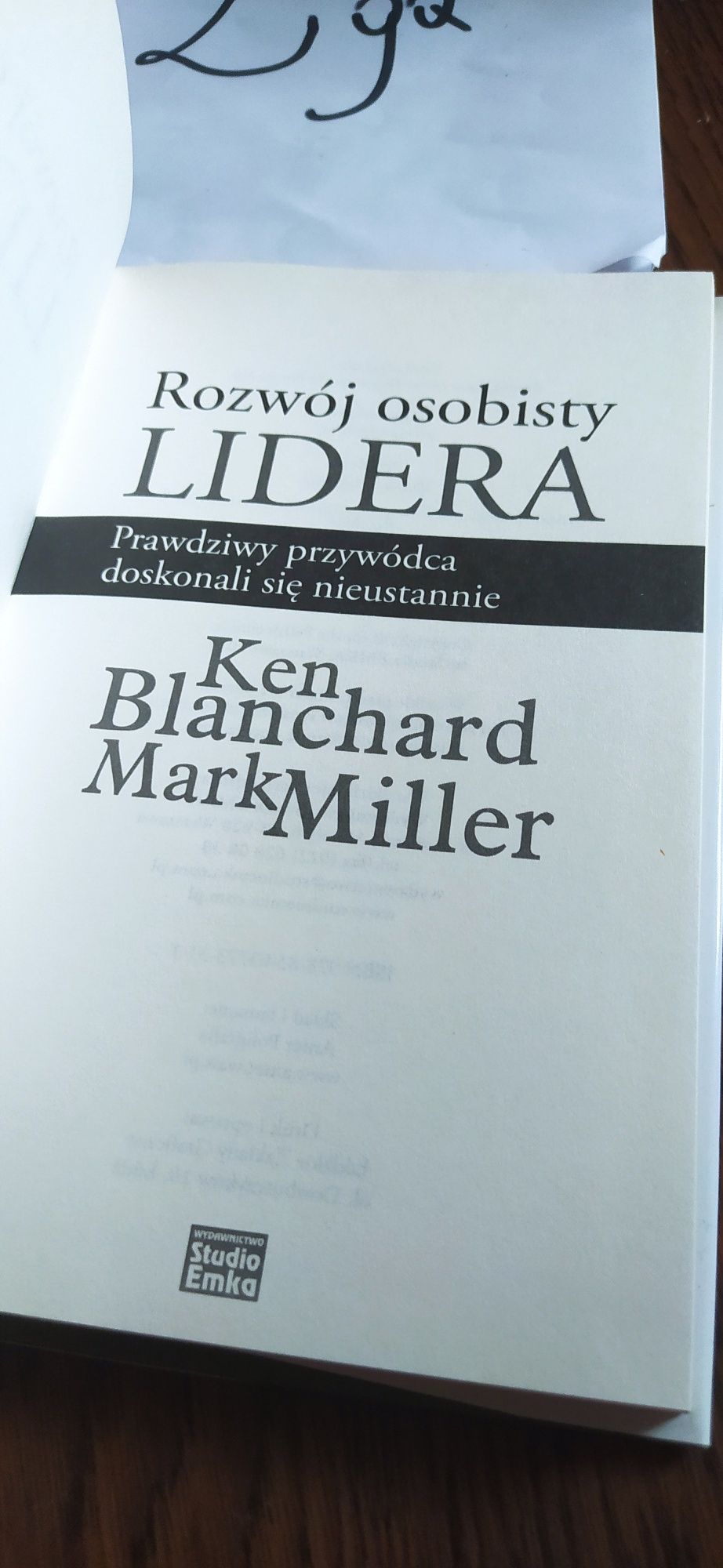 Rozwój osobisty Lidera Ken Blanchard Mark Miller